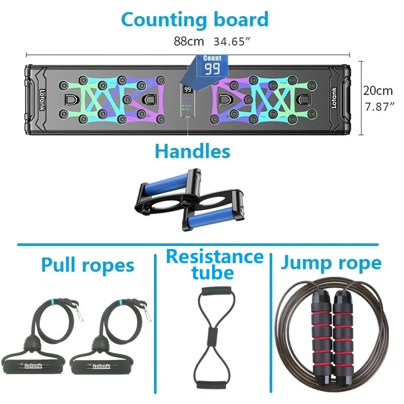 Multifunctional Counting Folding Push-Up Board for Abdominal Muscle Enhancement - Portable Fitness Equipment for Gym and Sports