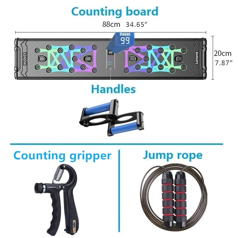 Multifunctional Counting Folding Push-Up Board for Abdominal Muscle Enhancement - Portable Fitness Equipment for Gym and Sports