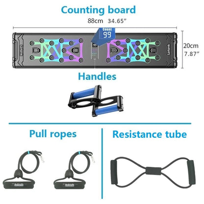 Multifunctional Counting Folding Push-Up Board for Abdominal Muscle Enhancement - Portable Fitness Equipment for Gym and Sports