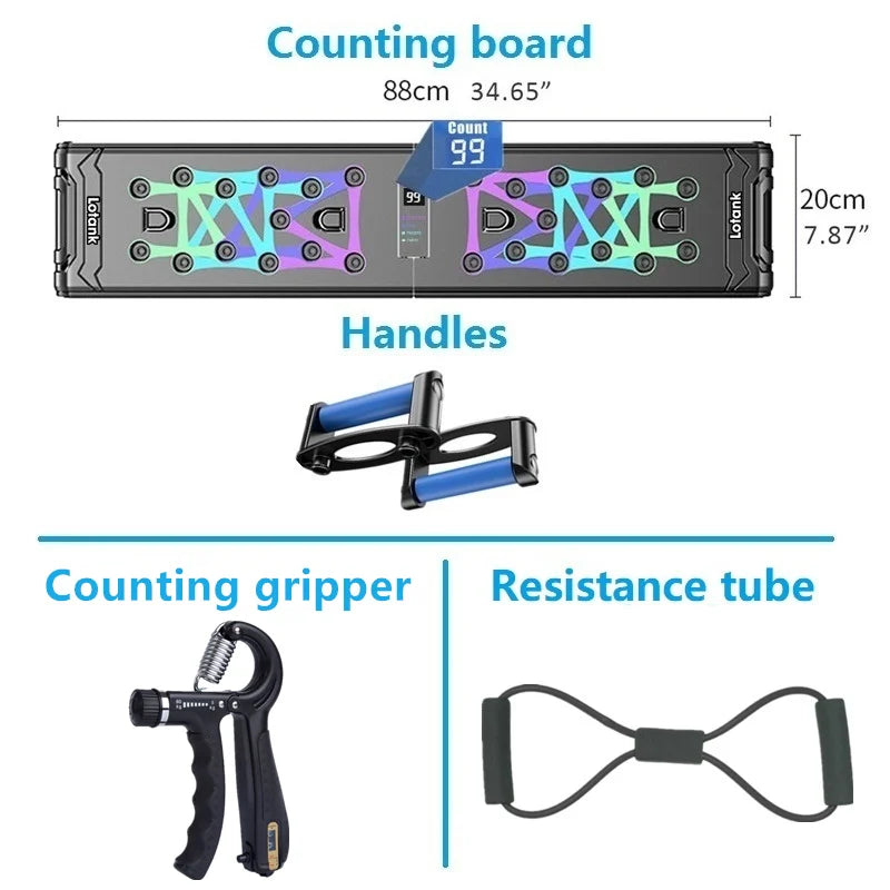 Multifunctional Counting Folding Push-Up Board for Abdominal Muscle Enhancement - Portable Fitness Equipment for Gym and Sports