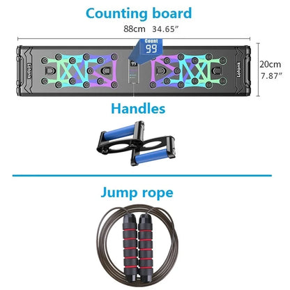 Multifunctional Counting Folding Push-Up Board for Abdominal Muscle Enhancement - Portable Fitness Equipment for Gym and Sports