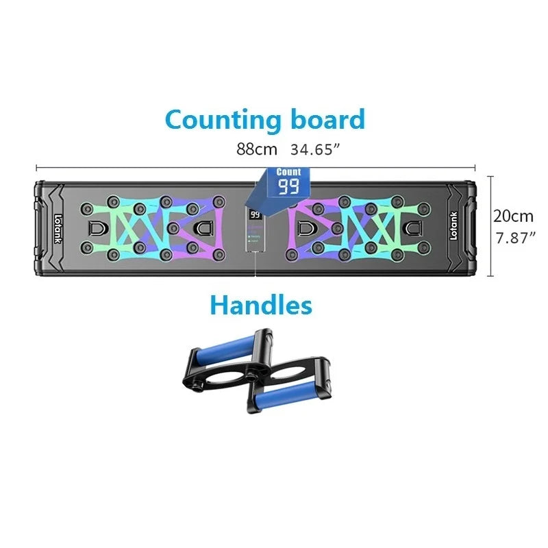 Multifunctional Counting Folding Push-Up Board for Abdominal Muscle Enhancement - Portable Fitness Equipment for Gym and Sports