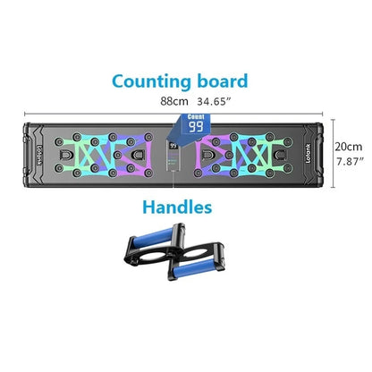 Multifunctional Counting Folding Push-Up Board for Abdominal Muscle Enhancement - Portable Fitness Equipment for Gym and Sports