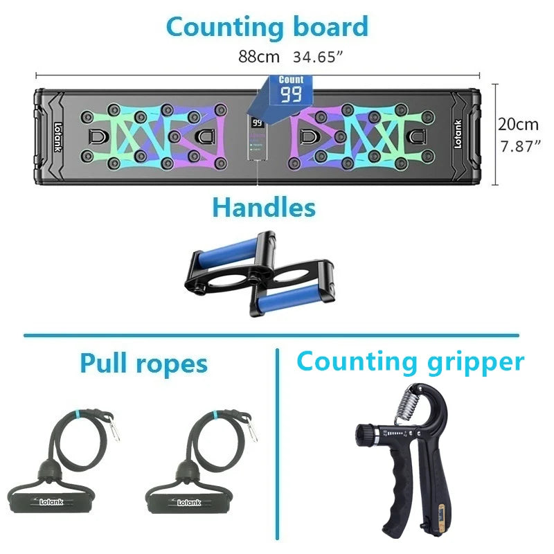 Multifunctional Counting Folding Push-Up Board for Abdominal Muscle Enhancement - Portable Fitness Equipment for Gym and Sports