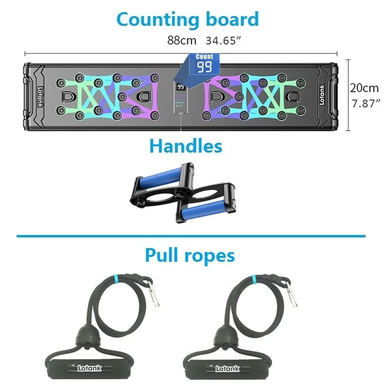 Multifunctional Counting Folding Push-Up Board for Abdominal Muscle Enhancement - Portable Fitness Equipment for Gym and Sports