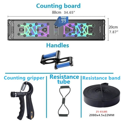 Multifunctional Counting Folding Push-Up Board for Abdominal Muscle Enhancement - Portable Fitness Equipment for Gym and Sports