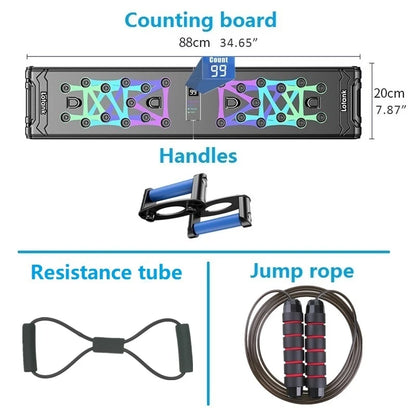 Multifunctional Counting Folding Push-Up Board for Abdominal Muscle Enhancement - Portable Fitness Equipment for Gym and Sports