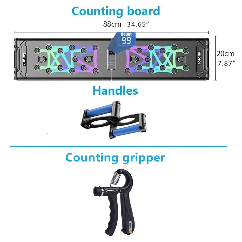 Multifunctional Counting Folding Push-Up Board for Abdominal Muscle Enhancement - Portable Fitness Equipment for Gym and Sports