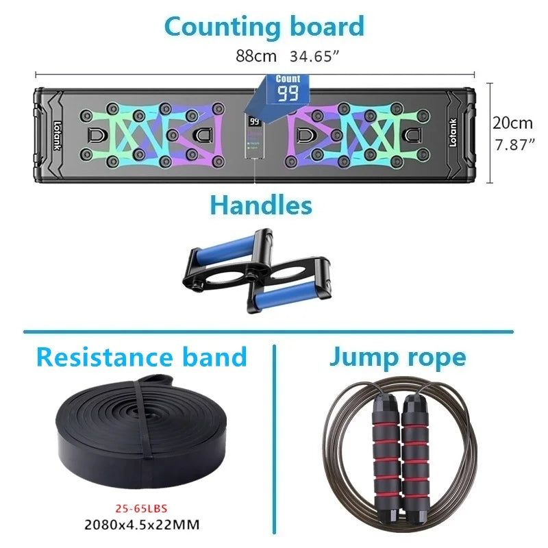 Multifunctional Counting Folding Push-Up Board for Abdominal Muscle Enhancement - Portable Fitness Equipment for Gym and Sports