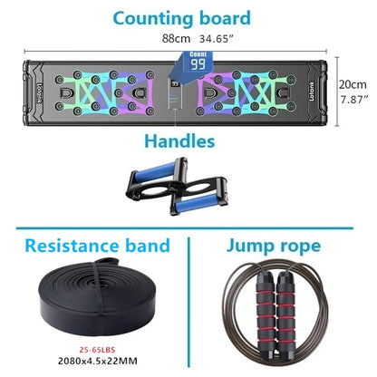 Multifunctional Counting Folding Push-Up Board for Abdominal Muscle Enhancement - Portable Fitness Equipment for Gym and Sports