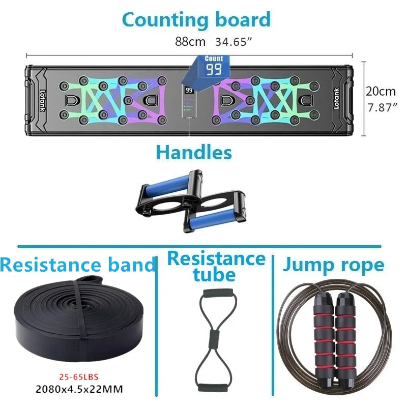 Multifunctional Counting Folding Push-Up Board for Abdominal Muscle Enhancement - Portable Fitness Equipment for Gym and Sports