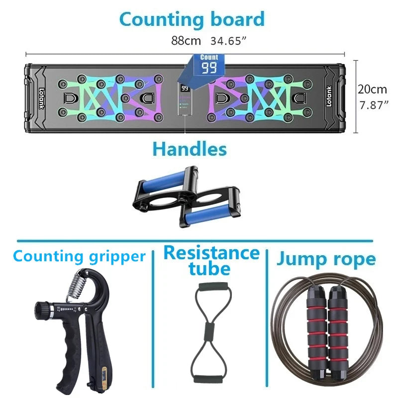 Multifunctional Counting Folding Push-Up Board for Abdominal Muscle Enhancement - Portable Fitness Equipment for Gym and Sports